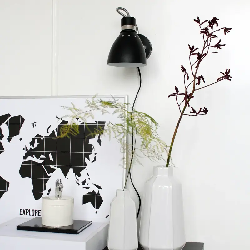 Foto 3 Wandlamp Spring 6291ZW Zwart Spring 6291ZW