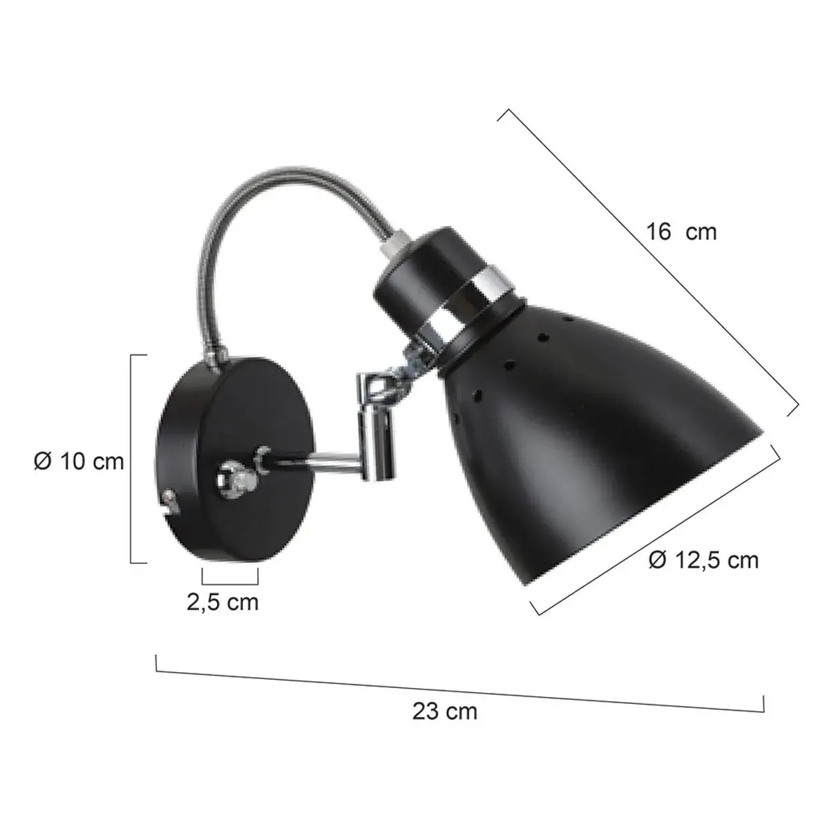 Foto 7 Wandlamp Spring 6291ZW Zwart Spring 6291ZW