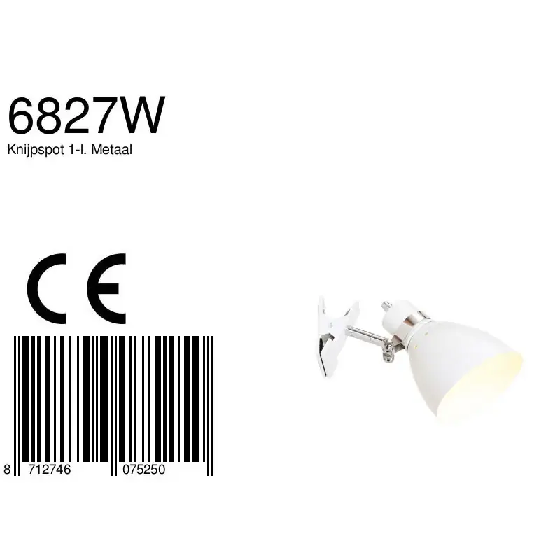 Foto 7 Knijpspot Spring 6827W Wit Spring 6827W
