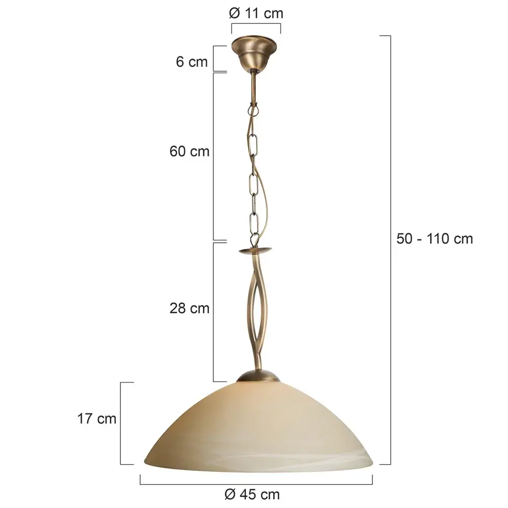 Foto 6 Hanglamp Capri 6839BR Brons Capri 6839BR