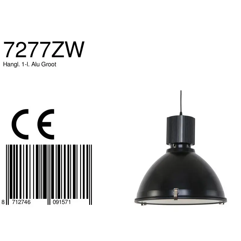 Foto 7 Hanglamp Warbier 7277ZW Zwart Warbier 7277ZW