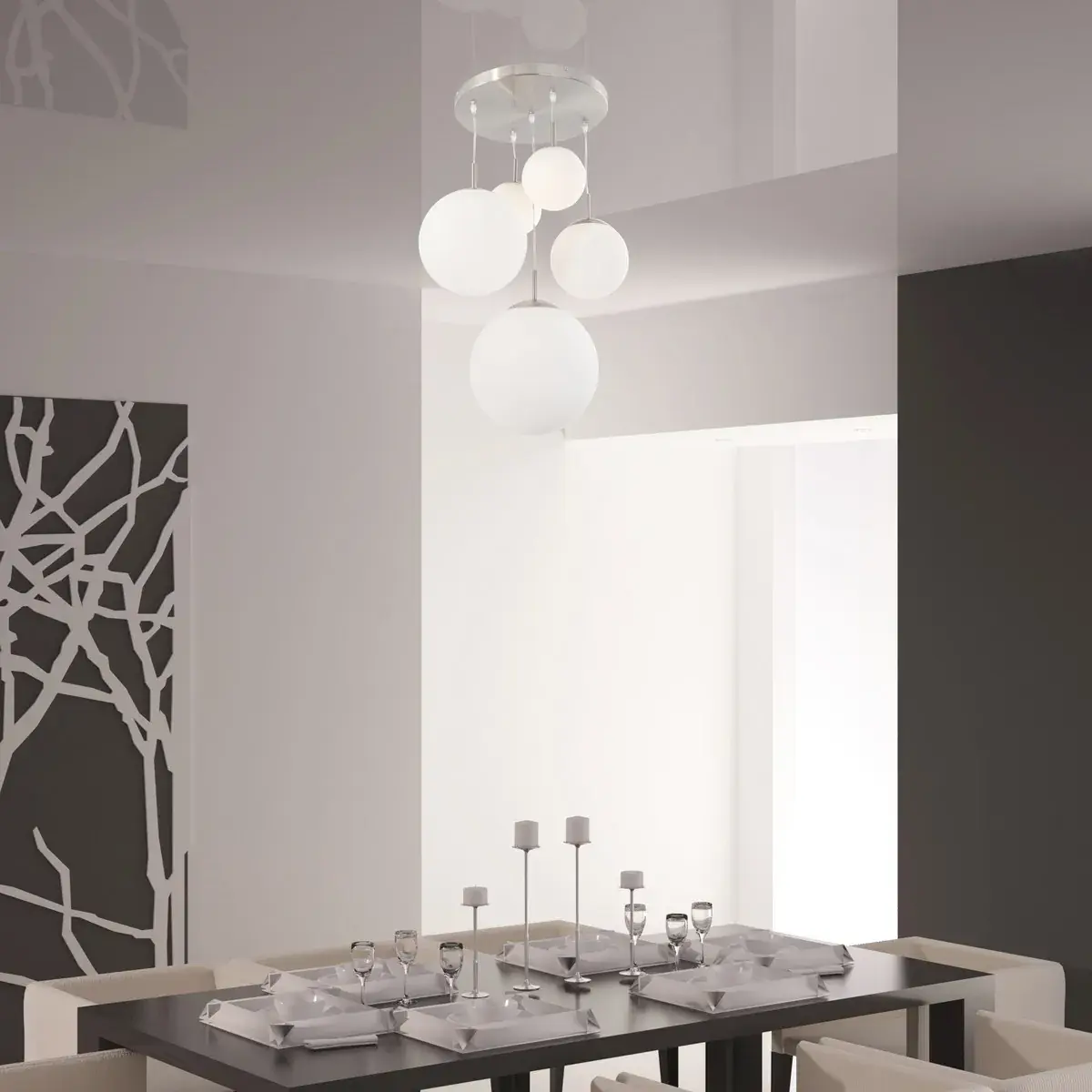 Foto 5 Plafondlamp Bollique 7376ST Staal Bollique 7376ST