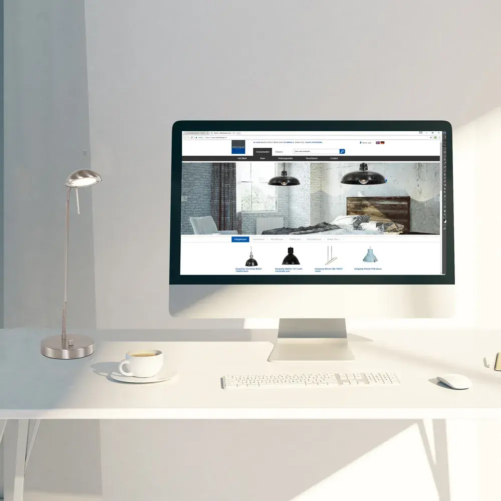 Foto 2 Tafellamp Biron 7502ST Staal Biron 7502ST