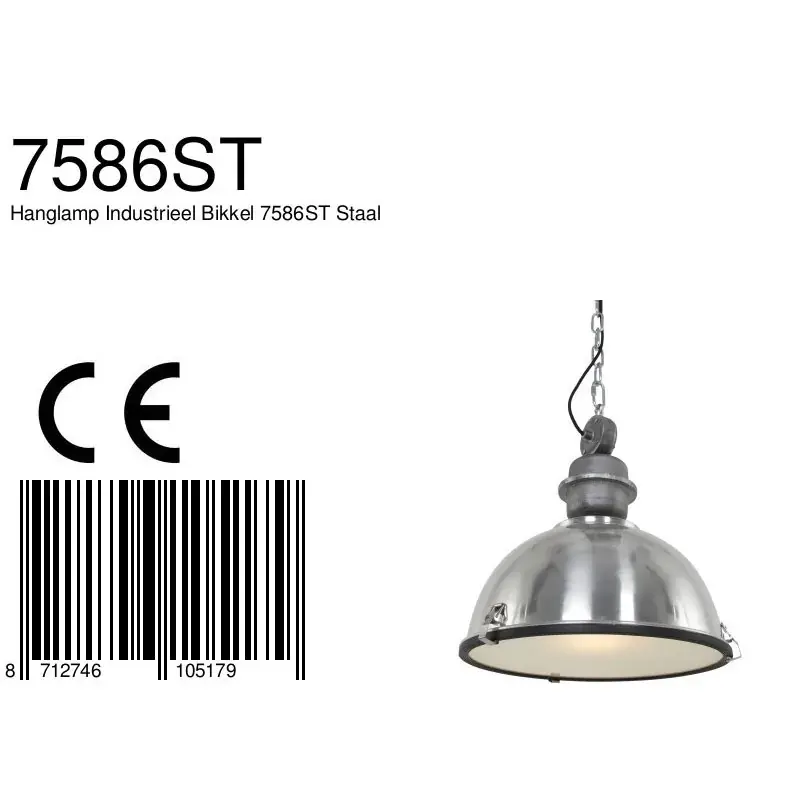 Foto 7 Hanglamp Bikkel 7586ST Staal Bikkel 7586ST