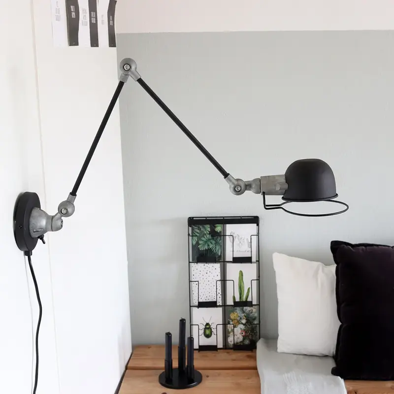 Foto 2 Wandlamp Davin 7656ZW Zwart Davin 7656ZW