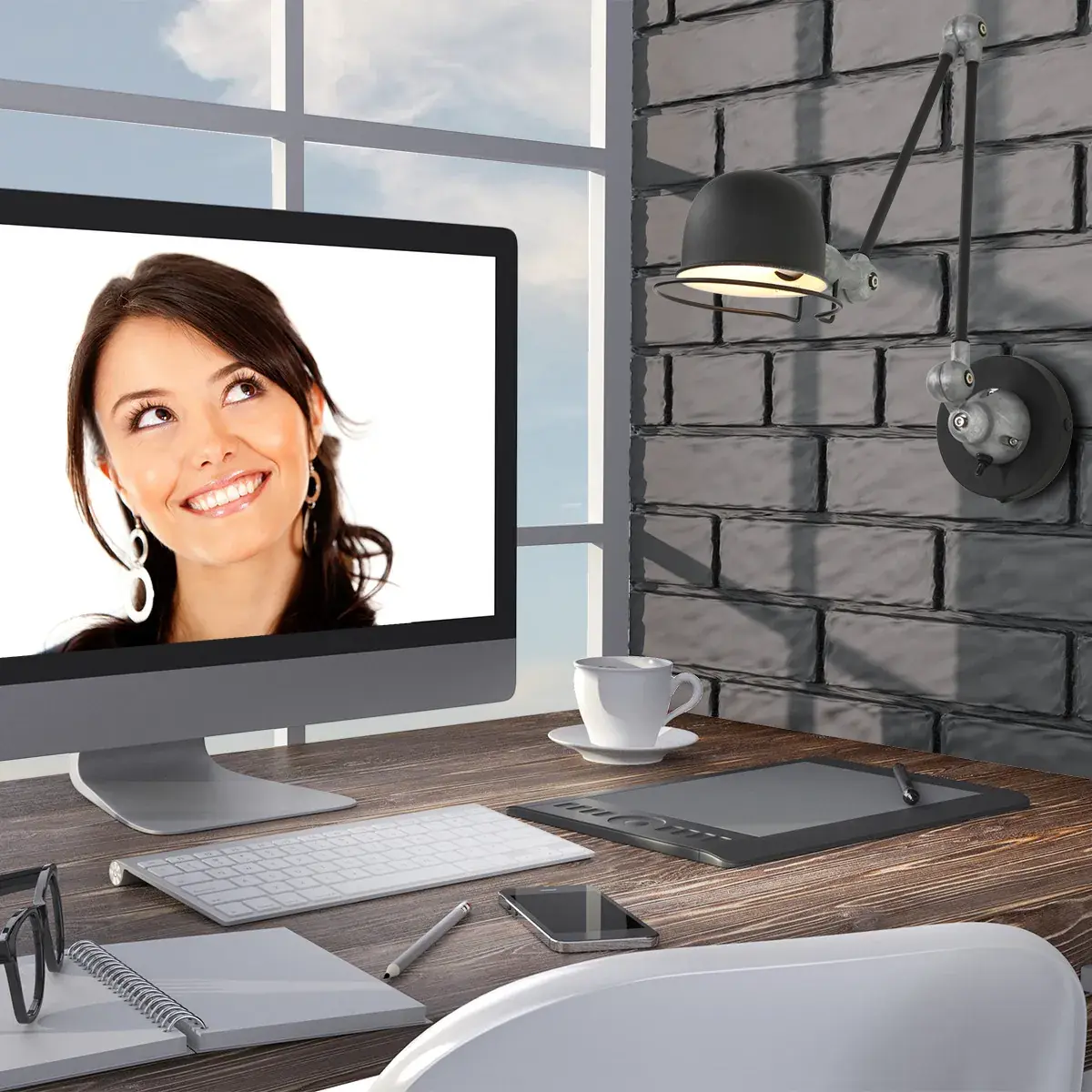 Foto 3 Wandlamp Davin 7656ZW Zwart Davin 7656ZW