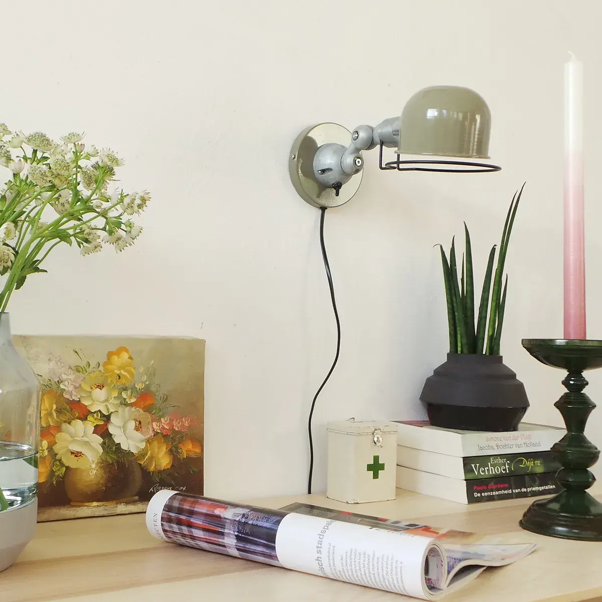 Foto 2 Wandlamp Davin 7657G Groen Davin 7657G