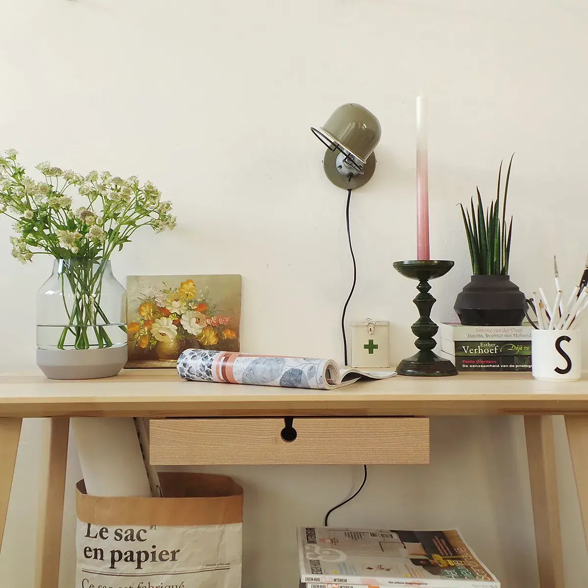 Foto 8 Wandlamp Davin 7657G Groen Davin 7657G