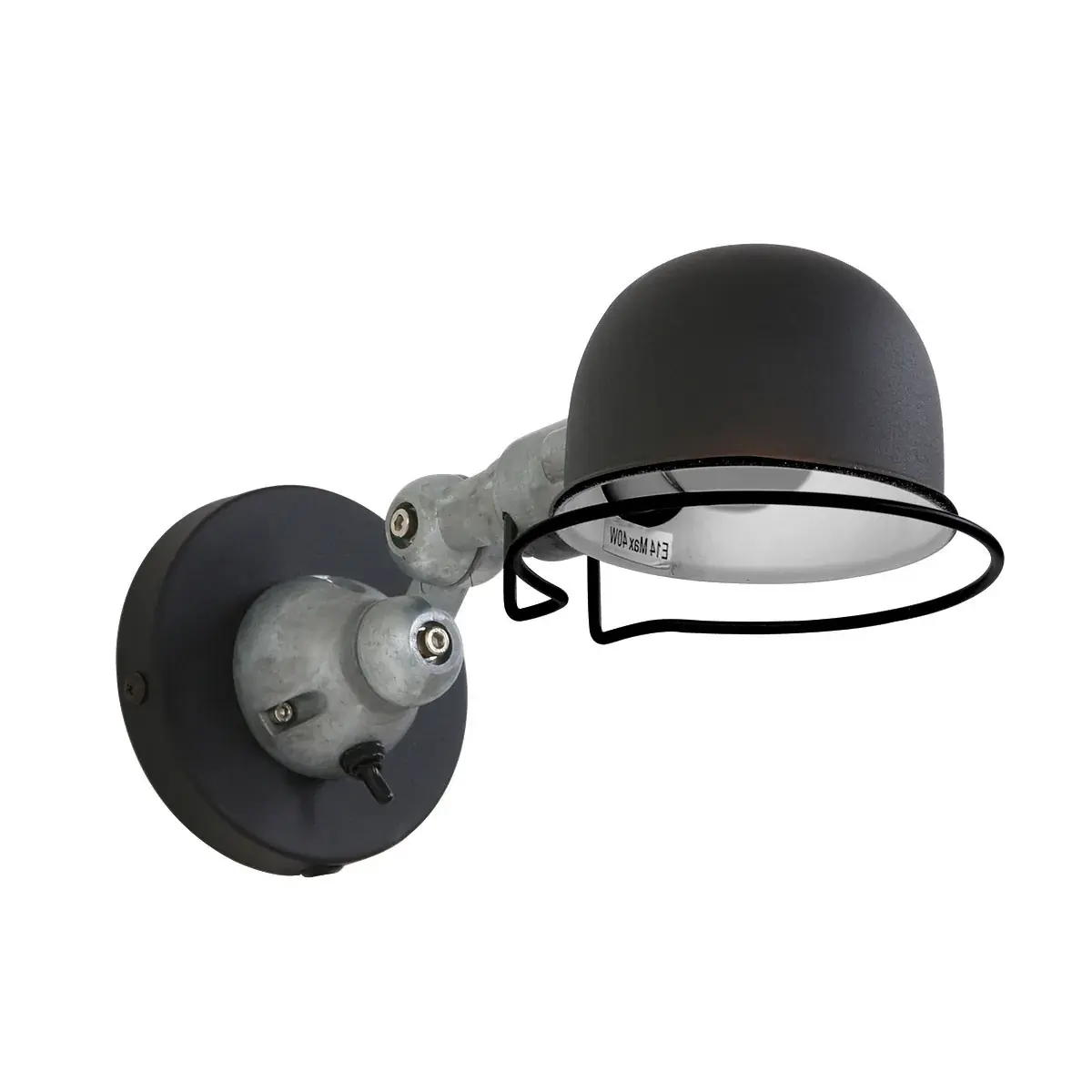 Foto van Wandlamp Davin 7656ZW Zwart Davin 7656ZW