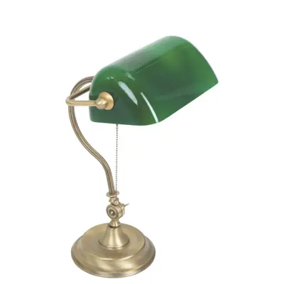 Foto van Bankierslamp Tafellamp Belana 7733BR Brons