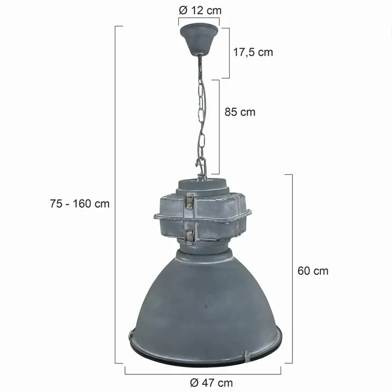 Foto 6 Hangl. industrie glas 48cm *M* Densi 7779GR