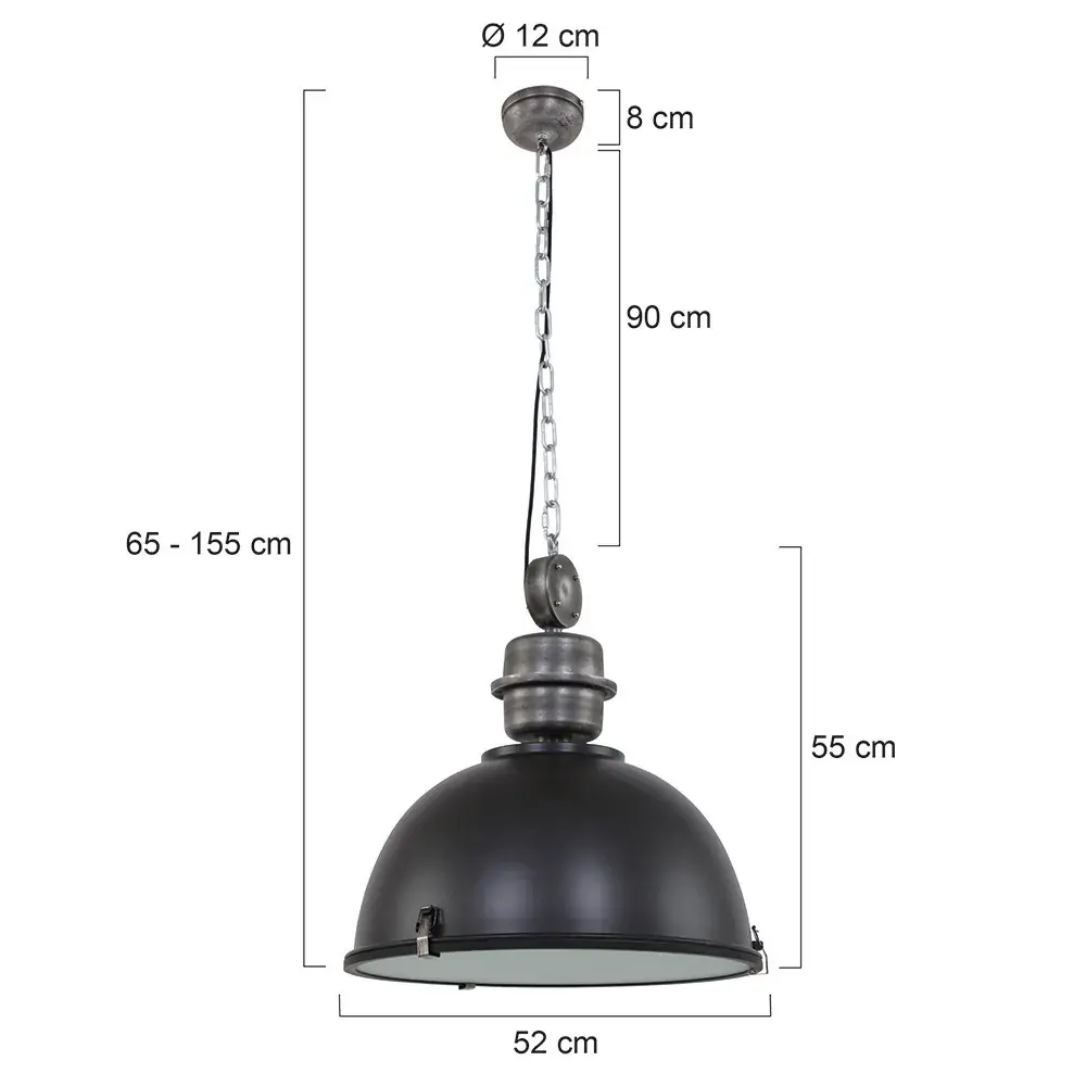 Foto 6 Hanglamp Bikkel XXL 7834ZW Zwart Bikkel 7834ZW