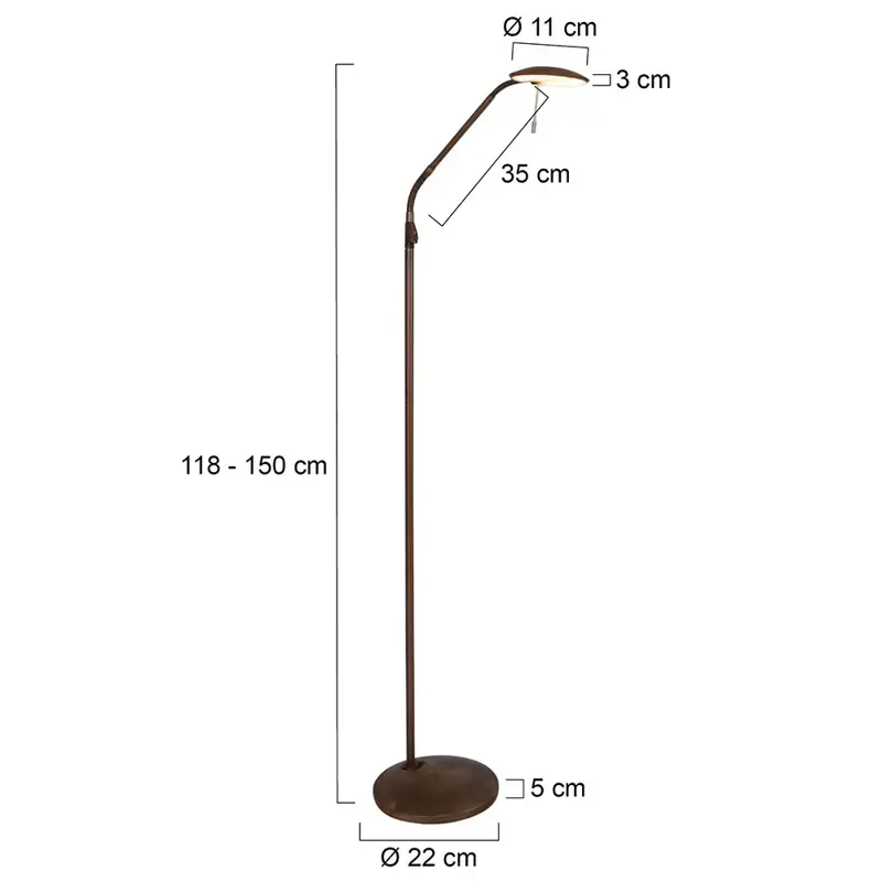 Foto 6 Vloerlamp Zenith 7910BR Brons Zenith LED 7910BR