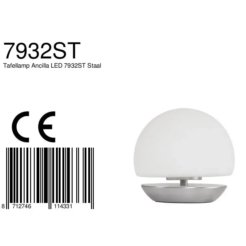 Foto 8 Tafellamp Ancilla 7932ST Staal Ancilla 7932ST