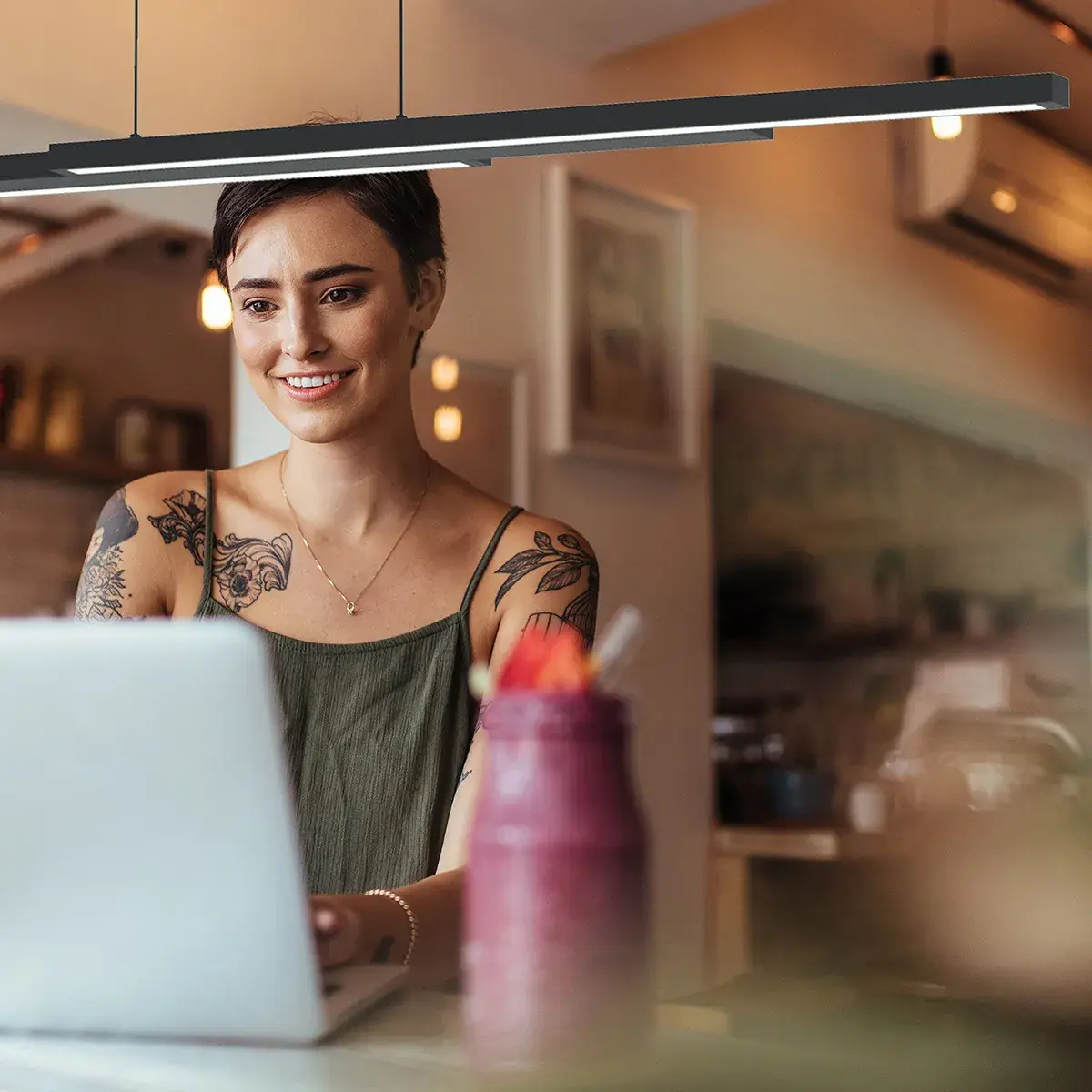 Foto 3 Hanglamp Motion 7970ZW Zwart Zelena LED 7970ZW