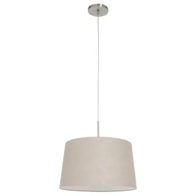 Foto van Hanglamp Sparkled Light 3602ST+K1001RS Staal-Grijs Linnen Sparkled Light 9568ST