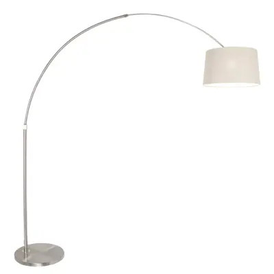 Foto van Vloerlamp Sparkled Light 7268ST+K1001RS Staal-Grijs Linnen Sparkled Light 9676ST