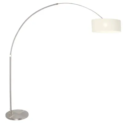 Foto van Vloerlamp Sparkled Light 7268ST+K10662S Staal-Wit Chintz Sparkled Light 9679ST