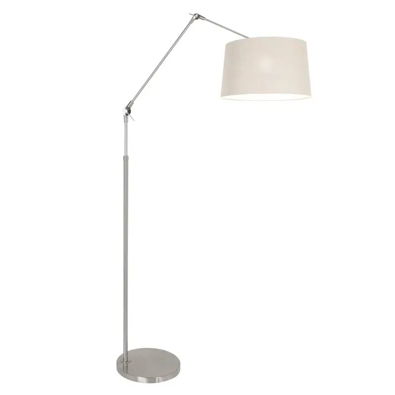 Foto 1 Vloerlamp Prestige Chic 7395ST+K1001RS Staal-Grijs Linnen Prestige Chic 9720ST
