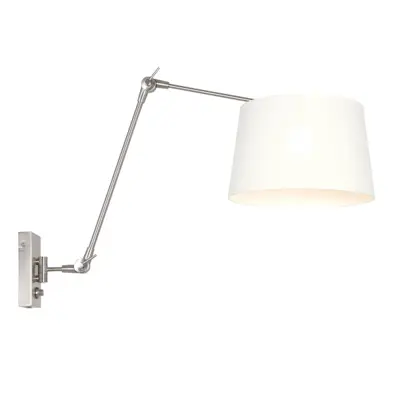 Foto van Wandlamp Prestige Chic 7396ST+K10072S Staal-Wit Chintz Prestige Chic 9722ST