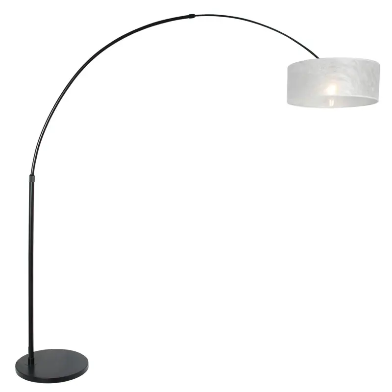 Foto 1 Vloerlamp Sparkled Light 7268ZW+K1066PS Zwart-Sizoflor Zilver Sparkled Light 9833ZW