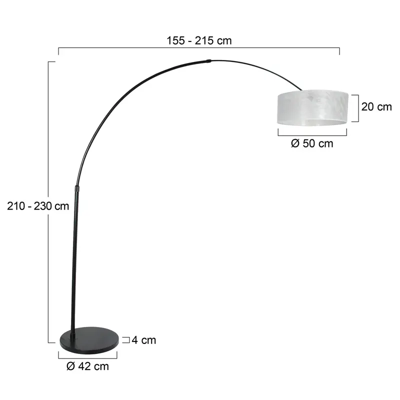 Foto 6 Vloerlamp Sparkled Light 7268ZW+K1066PS Zwart-Sizoflor Zilver Sparkled Light 9833ZW