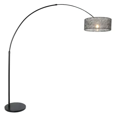 Foto van Vloerlamp Sparkled Light 7268ZW+K1066NS Zwart-Sizoflor Zwart Sparkled Light 9834ZW
