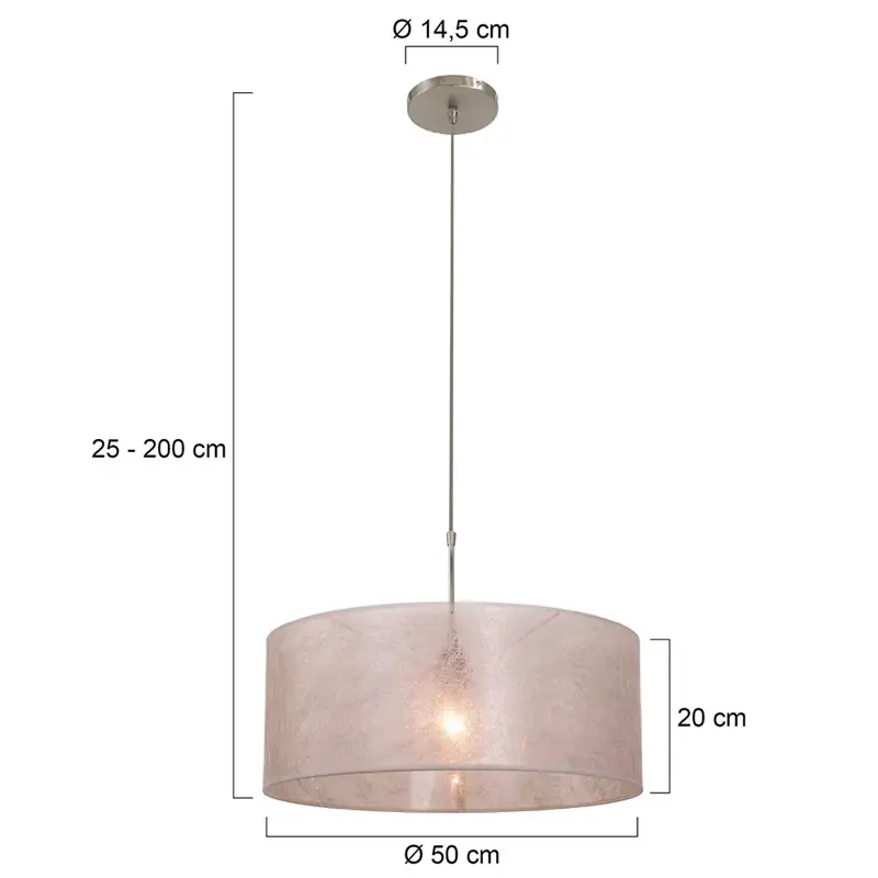 Foto 5 Hanglamp Sparkled Light 3602ST+K1066PS Staal-Sizoflor Zilver Sparkled Light 9887ST