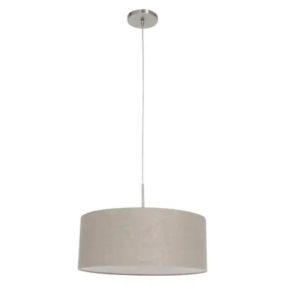 Foto van Hanglamp Sparkled Light 3602ST+K1066RS Staal-Grijs Linnen Sparkled Light 9890ST