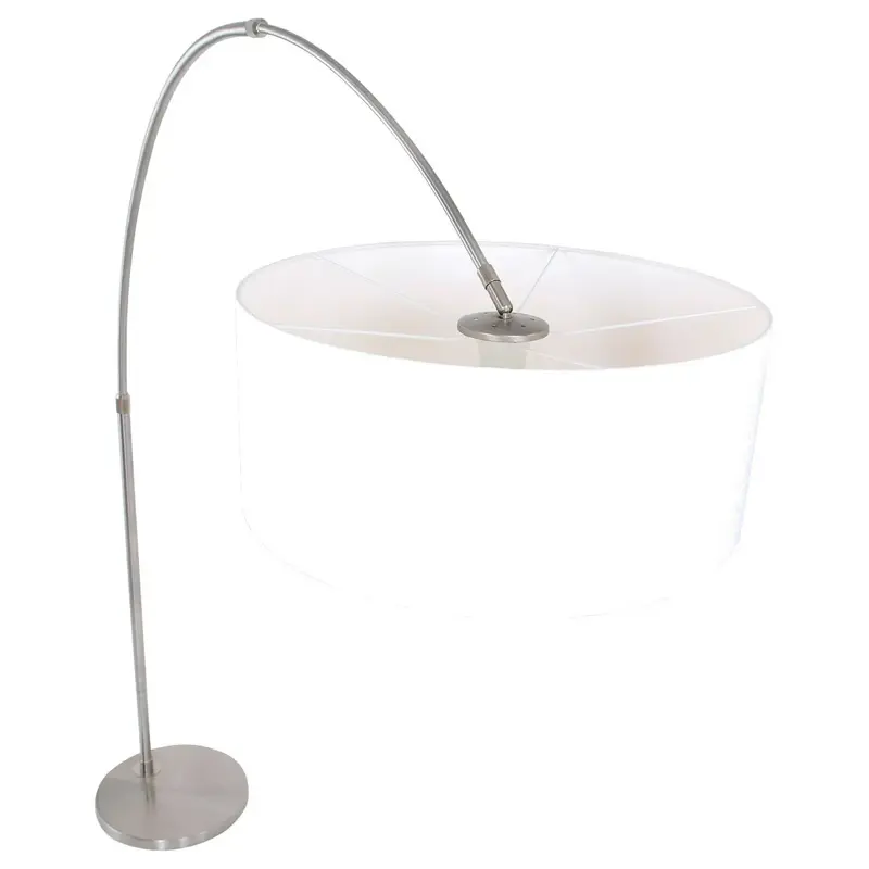 Foto 10 Vloerlamp Sparkled Light 7268ST+K1066QS Staal-Wit Linnen Sparkled Light 9903ST