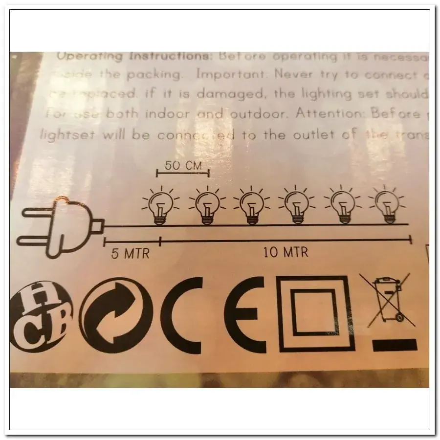 Foto 4 Partylight buiten 20 lichts 10m lamp 5,5cm groot multi colour
