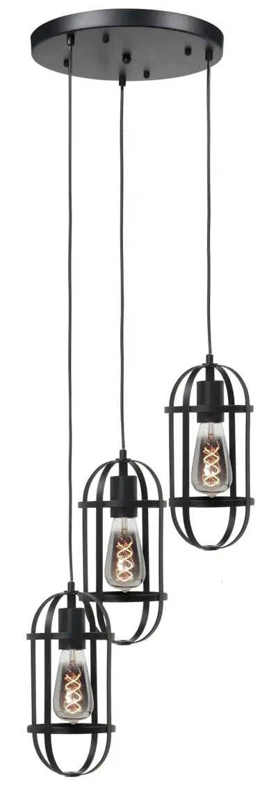 Foto van Hanglamp Longo 3 lichts