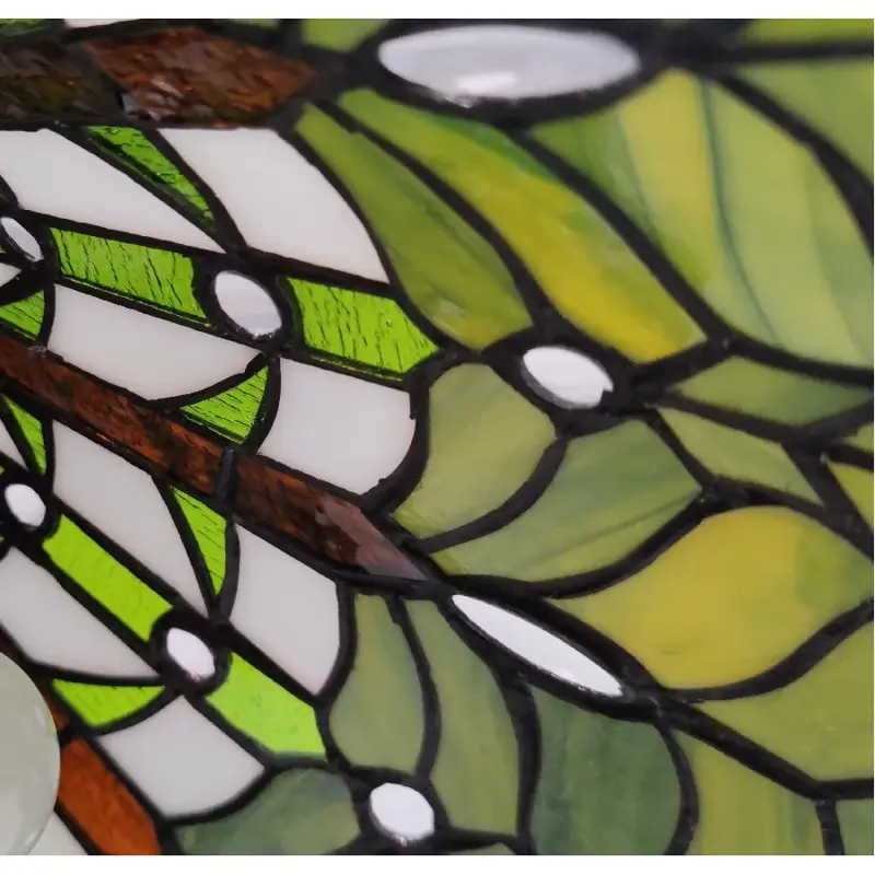 Foto 4 Tiffany hanglamp blad groen 41cm