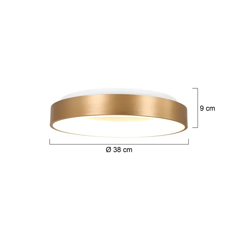 Foto 6 Plafondlamp Ringlede 2562GO Goud Ø38cm Ringlede 2562GO
