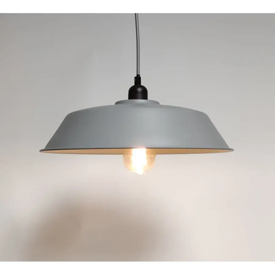 Foto van Hanglamp Industrie Beton grijs 42cm