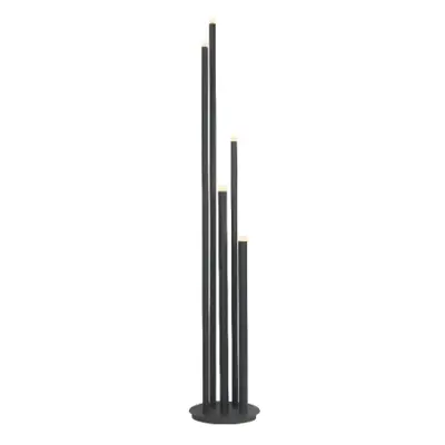 Foto van Vloerlamp Tubes 5 lichts H 155 cm zwart