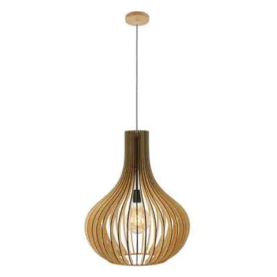 Foto van Hanglamp Smukt 2697BE Blank hout Smukt 2697BE