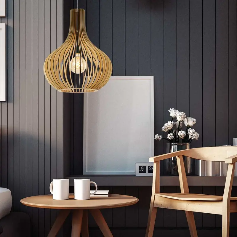 Foto 2 Hanglamp Smukt 2697BE Blank hout Smukt 2697BE
