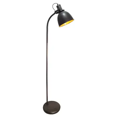 Foto van Vloerlamp industrie old black steel No. 489