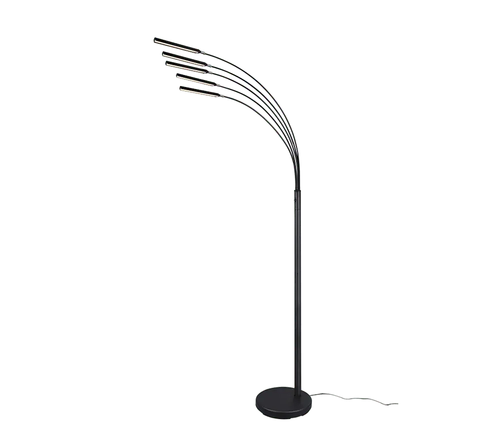 Foto van Vloerlamp Reed Staal dimbaar en 5 jaar garantie