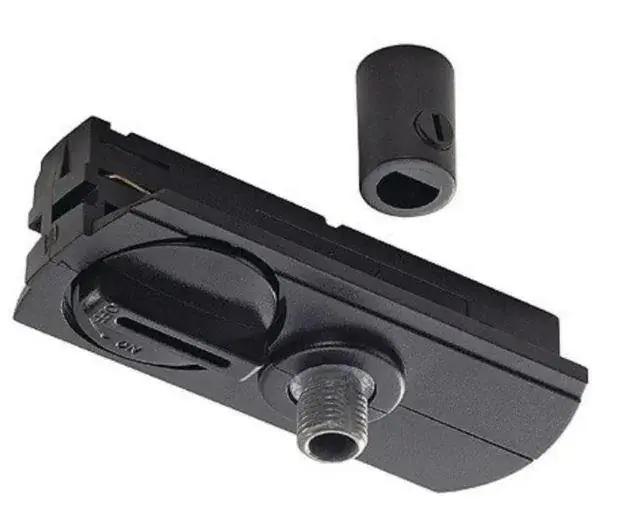 Foto 1 1-Fase Rail Pendeladapter Zwart