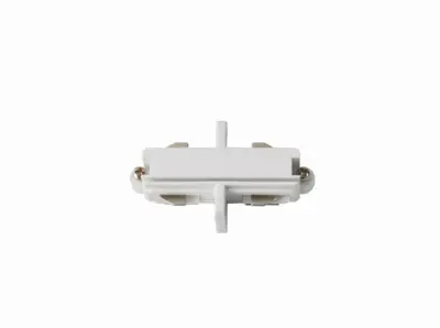 Foto van 1-Fase Rail Rechte Connector Wit