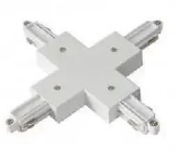 Foto 1 Kruis koppeling voor 1-fase rail Wit