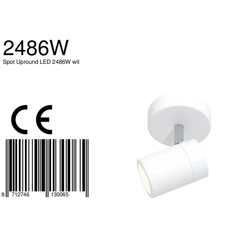 Foto 6 Spot Upround 2486W wit Upround LED 2486W