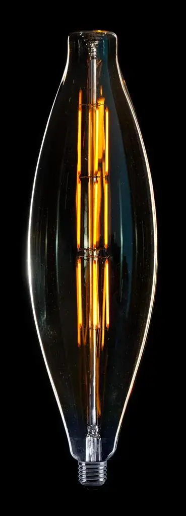 Foto van Standaard XXL Filament LED E27 240v 10w/2200k dimbaar goud T75x320mm