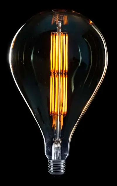 Foto van Standaard XXL Filament LED E27 240v 10w/2200k dimbaar goud T75x320mm