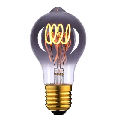 Foto van Stand. lamp LED Spiral 9W Smoke Dimbaar E27