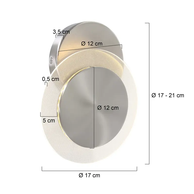 Foto 6 Wandlamp Ceiling & Wall 2564ST Staal Lido 2564ST