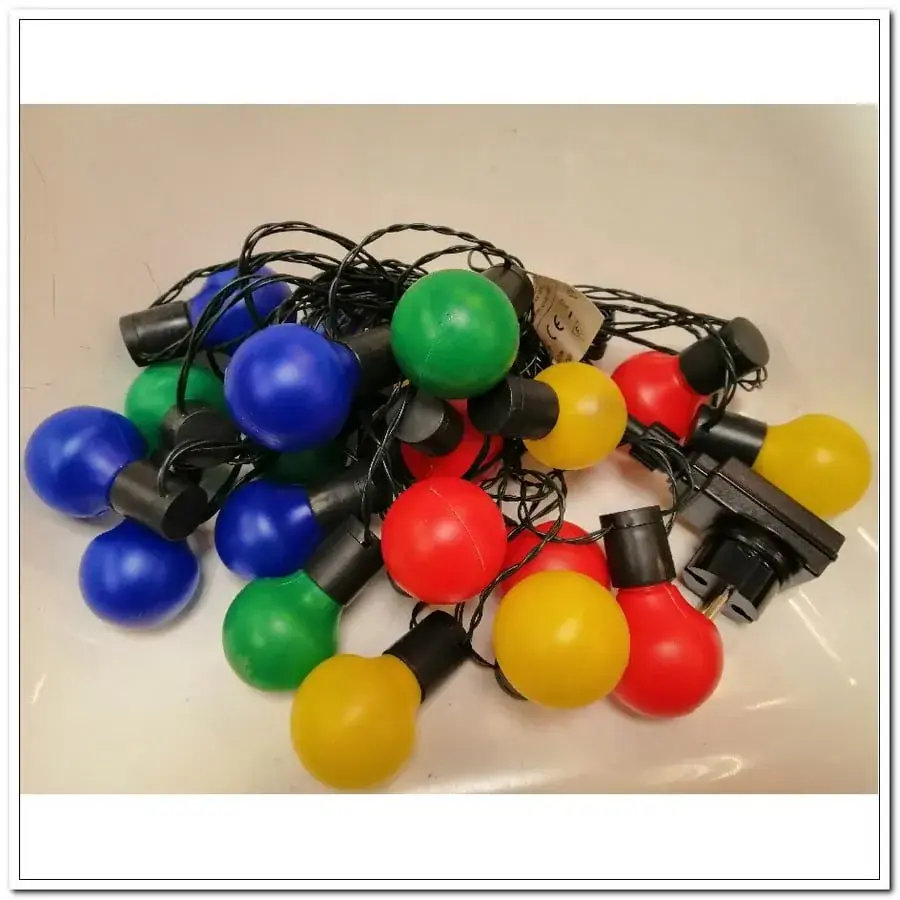 Foto 3 Partylight buiten 20 lichts 10m lamp 5,5cm groot multi colour