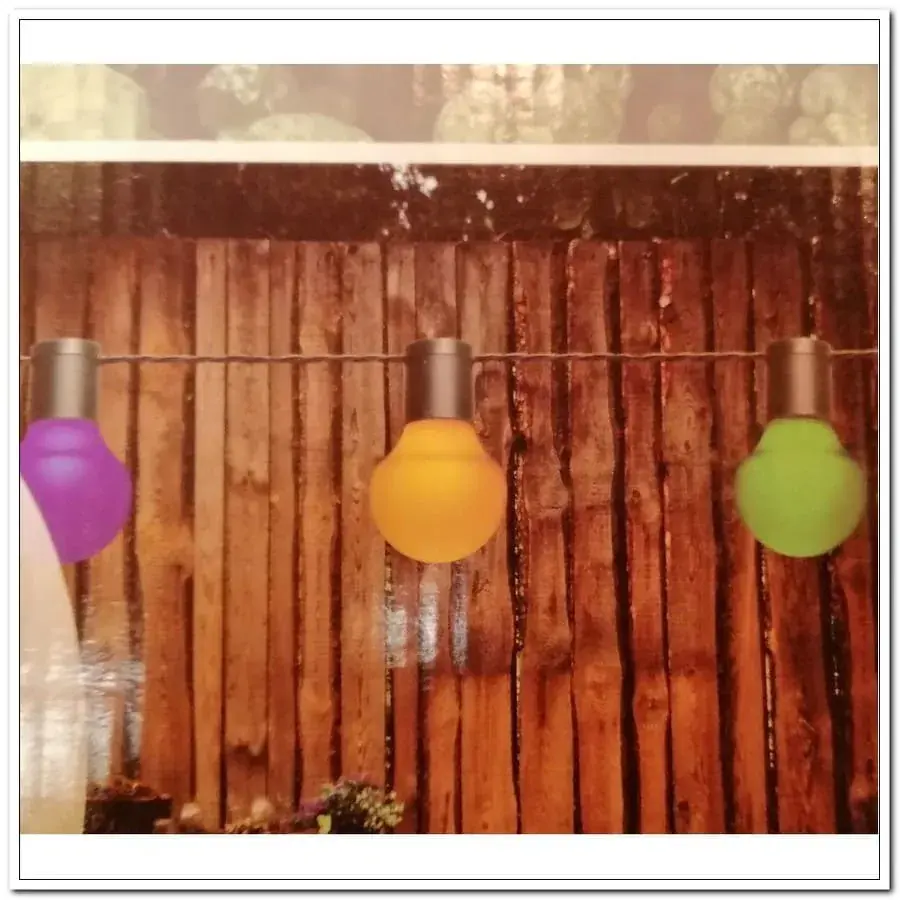 Foto 6 Partylight buiten 20 lichts 10m lamp 5,5cm groot multi colour